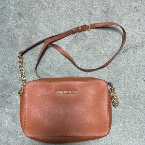 Michael Kors Tan Crossbody Bag with Gold Accents